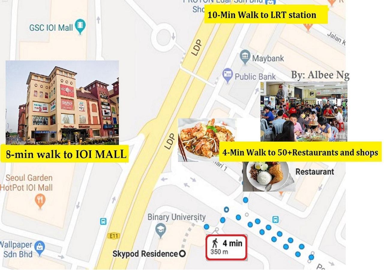 Puchong Skypod Residence, 1-5 Pax Cozy Unit, Walking Distance To Ioi Mall, 10Min Drive To Sunway المظهر الخارجي الصورة